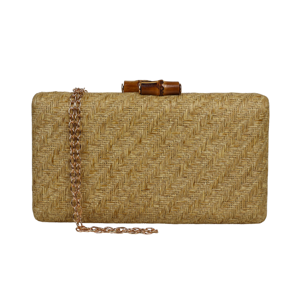 Bolsa de Festa Clutch Palha Bege