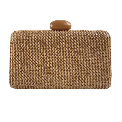 Bolsa Clutch Festa Palha Marrom