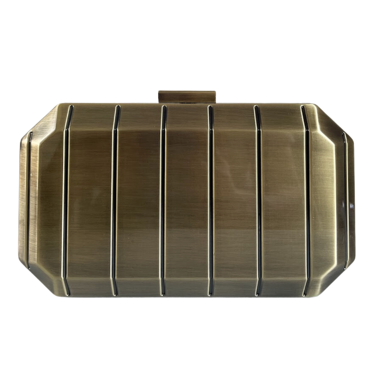 Bolsa Festa Clutch Metal Escovado Ouro Envelhecido