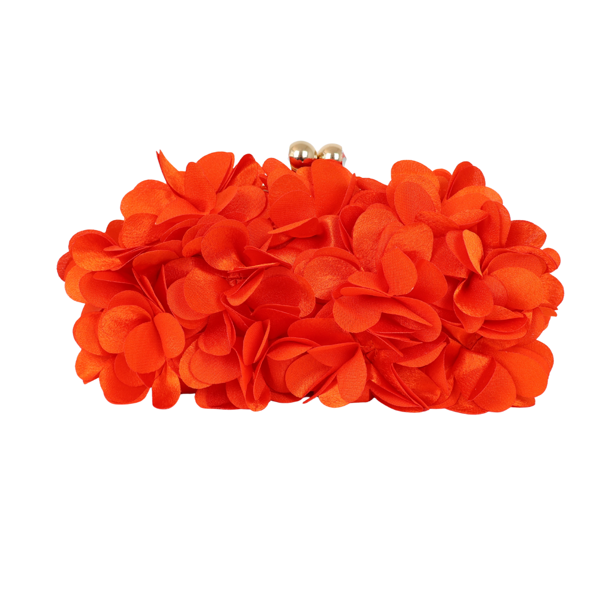 Bolsa Festa Clutch Flores Laranja
