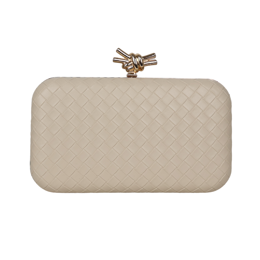 Bolsa Clutch Festa Tressê Bege Claro - ReUse