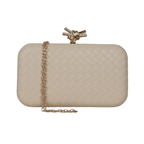 Bolsa Clutch Festa Tressê Bege Claro - ReUse