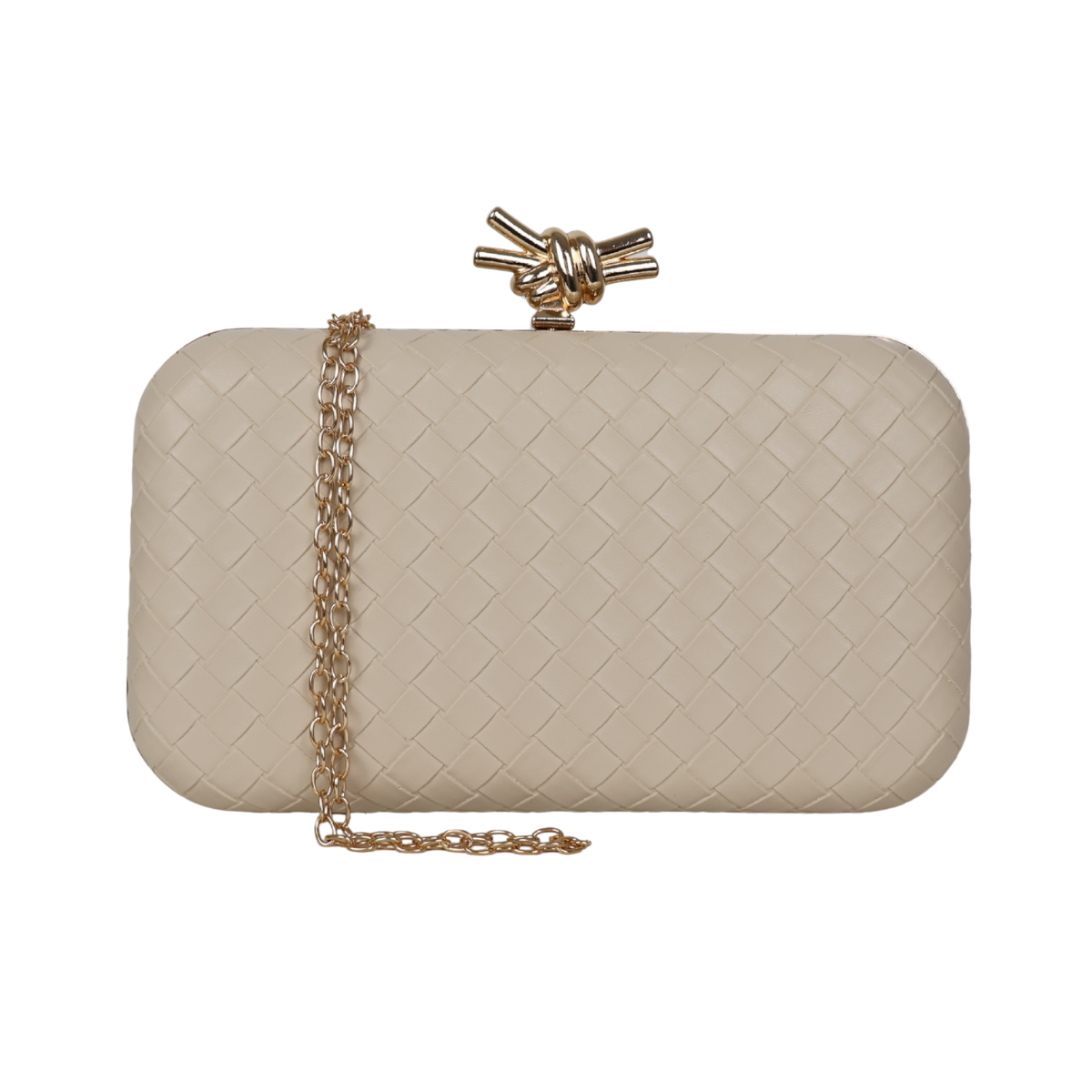 Bolsa Clutch Festa Tressê Bege Claro - ReUse