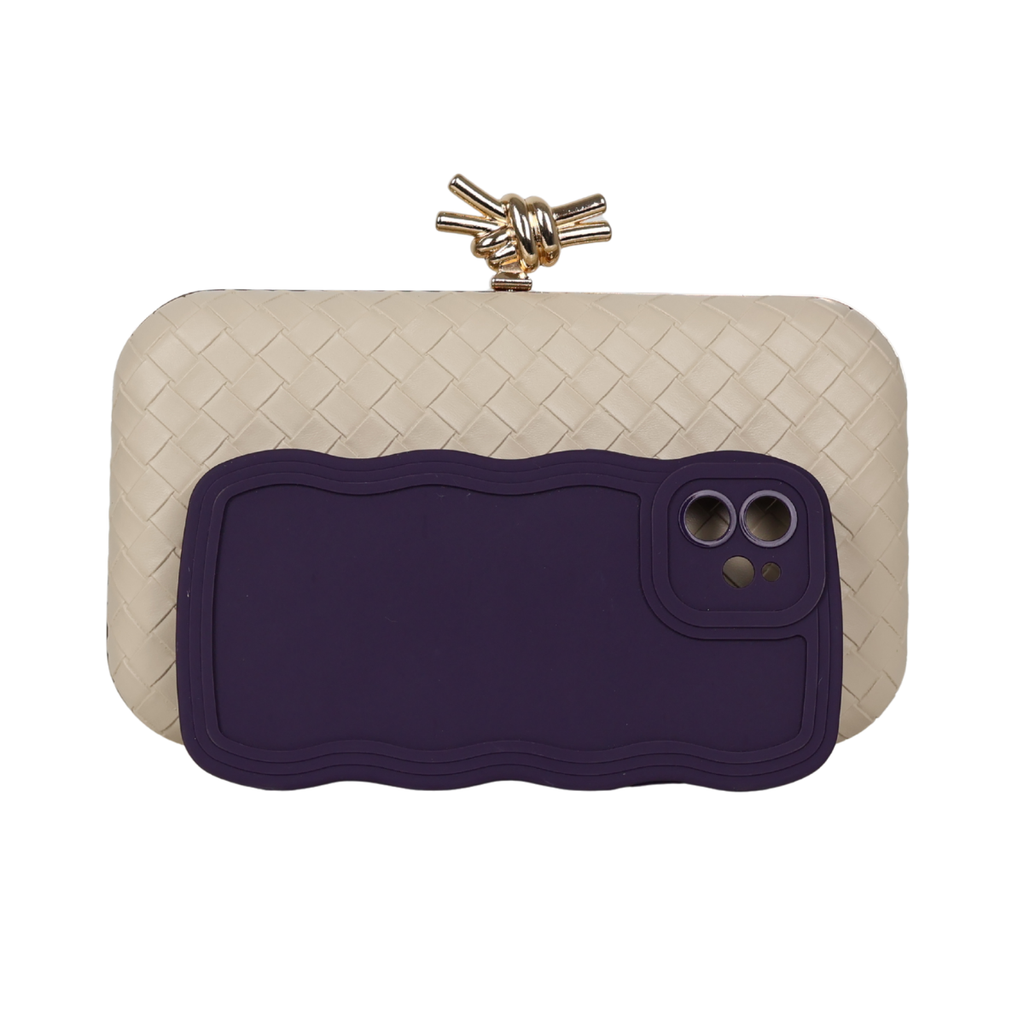 Bolsa Clutch Festa Tressê Bege Claro - ReUse