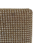 Bolsa de Festa Clutch Strass Translúcido Dourada - ReUse