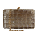 Bolsa de Festa Clutch Strass Translúcido Dourada - ReUse