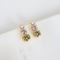 Brinco Verde e Cristal