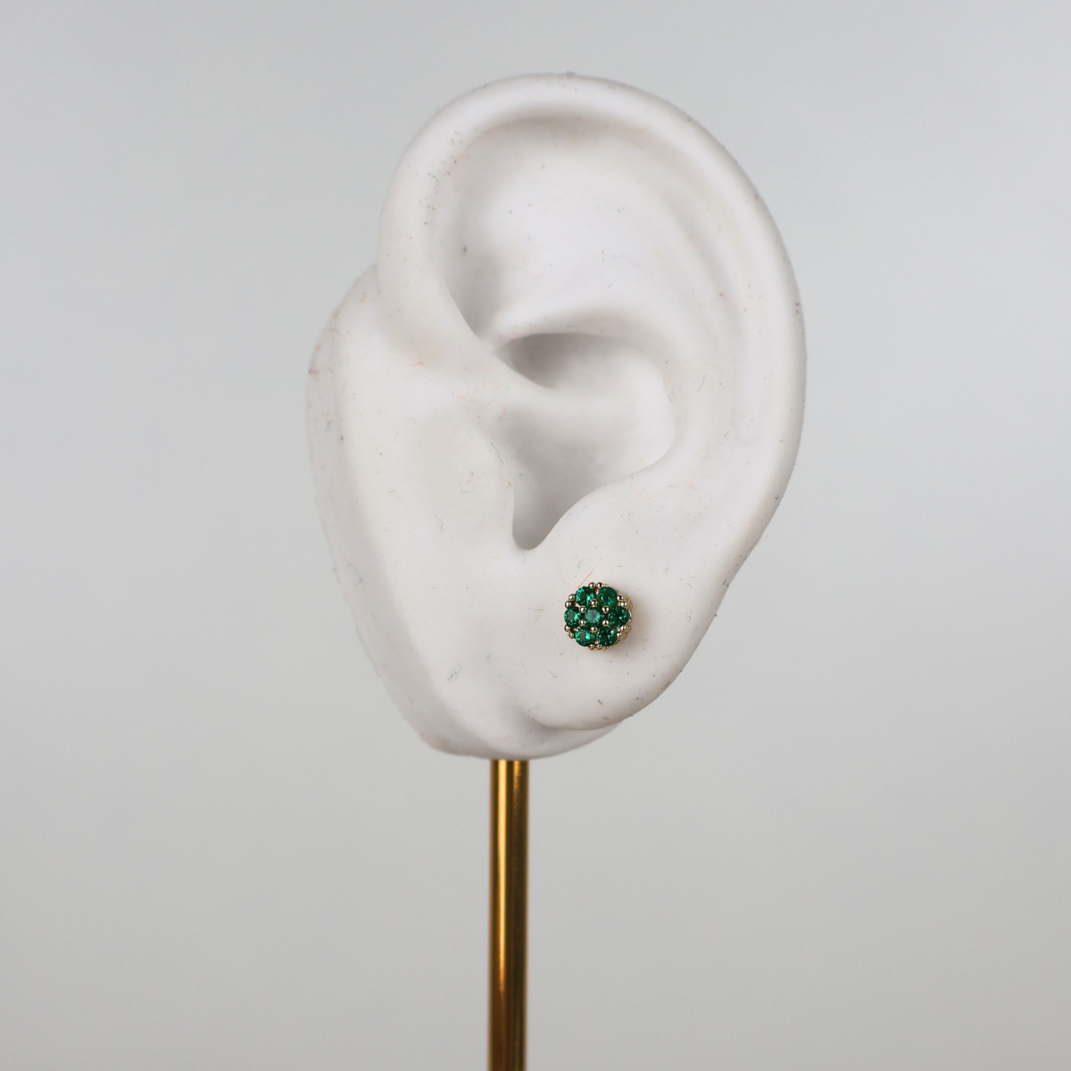 Kit Colar e Brinco - Cristal Multicor - Dourado