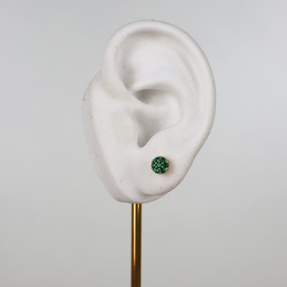 Kit Colar e Brinco - Cristal Multicor - Dourado