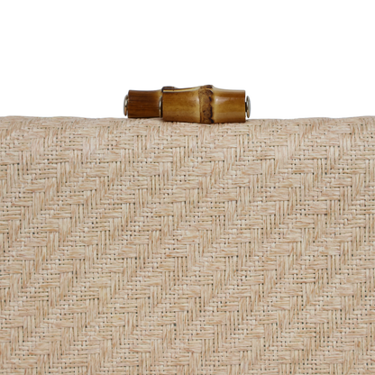 Bolsa de Festa Clutch Palha Bege