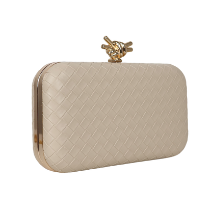 Bolsa Clutch Festa Tressê Bege Claro