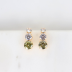 Brinco Verde e Cristal