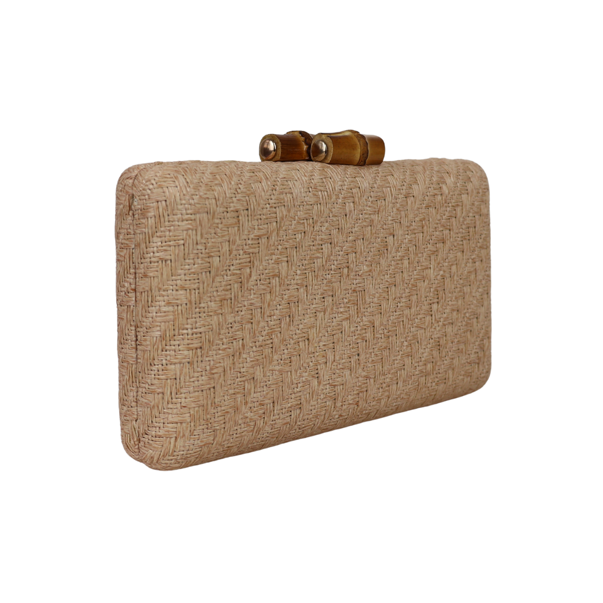 Bolsa de Festa Clutch Palha Bege