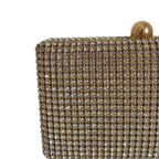 Bolsa de Festa Clutch Strass Translúcido Dourada - ReUse