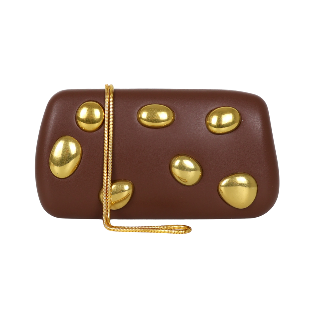 Bolsa Clutch Festa Courino Marrom - ReUse