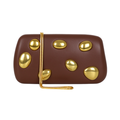 Bolsa Clutch Festa Courino Marrom