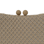 Bolsa de Festa Clutch Palha Bege