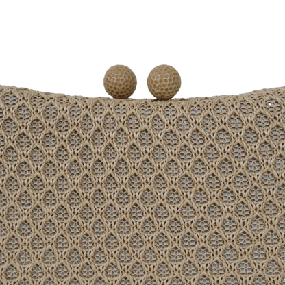 Bolsa de Festa Clutch Palha Bege