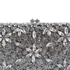 Bolsa Festa Clutch Pedraria Strass Prata