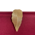 Bolsa Clutch Festa Tecido Fecho de Folha Marsala - ReUse