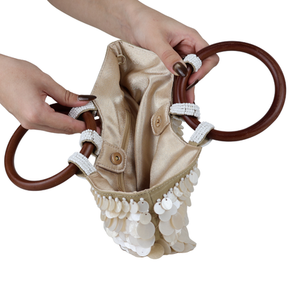 Bolsa de Mão Transversal em Madrepérola