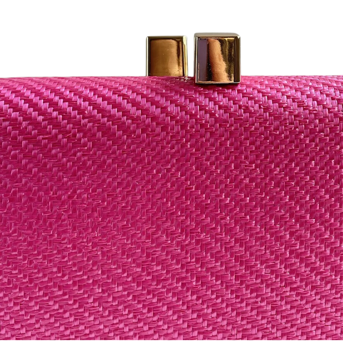 Bolsa de Festa Clutch Palha Rosa