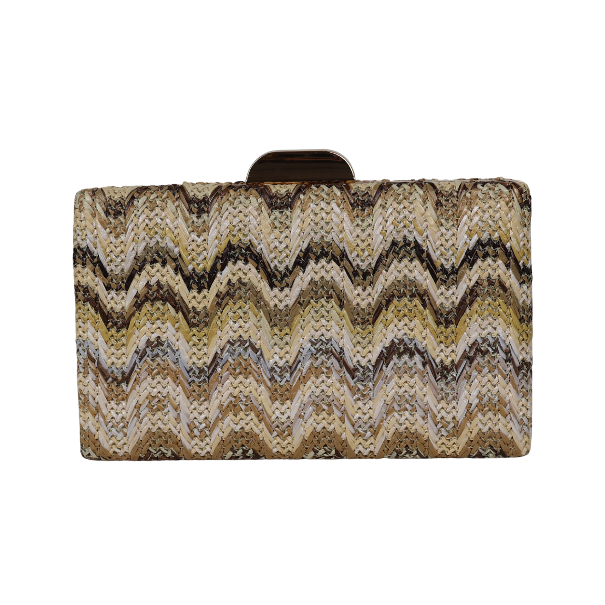 Bolsa de Festa Clutch Palha Bege Marrom
