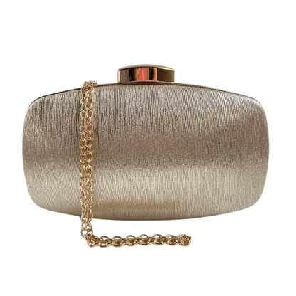 Bolsa de Festa Clutch Oval Dourada