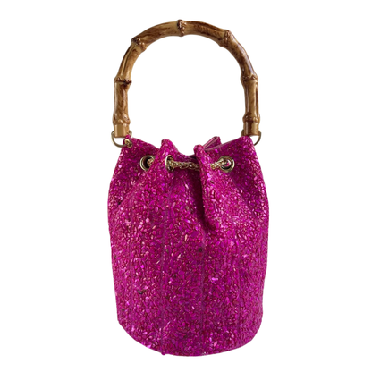 Bolsa Festa Clutch Pouch Pedraria Rosa Pink