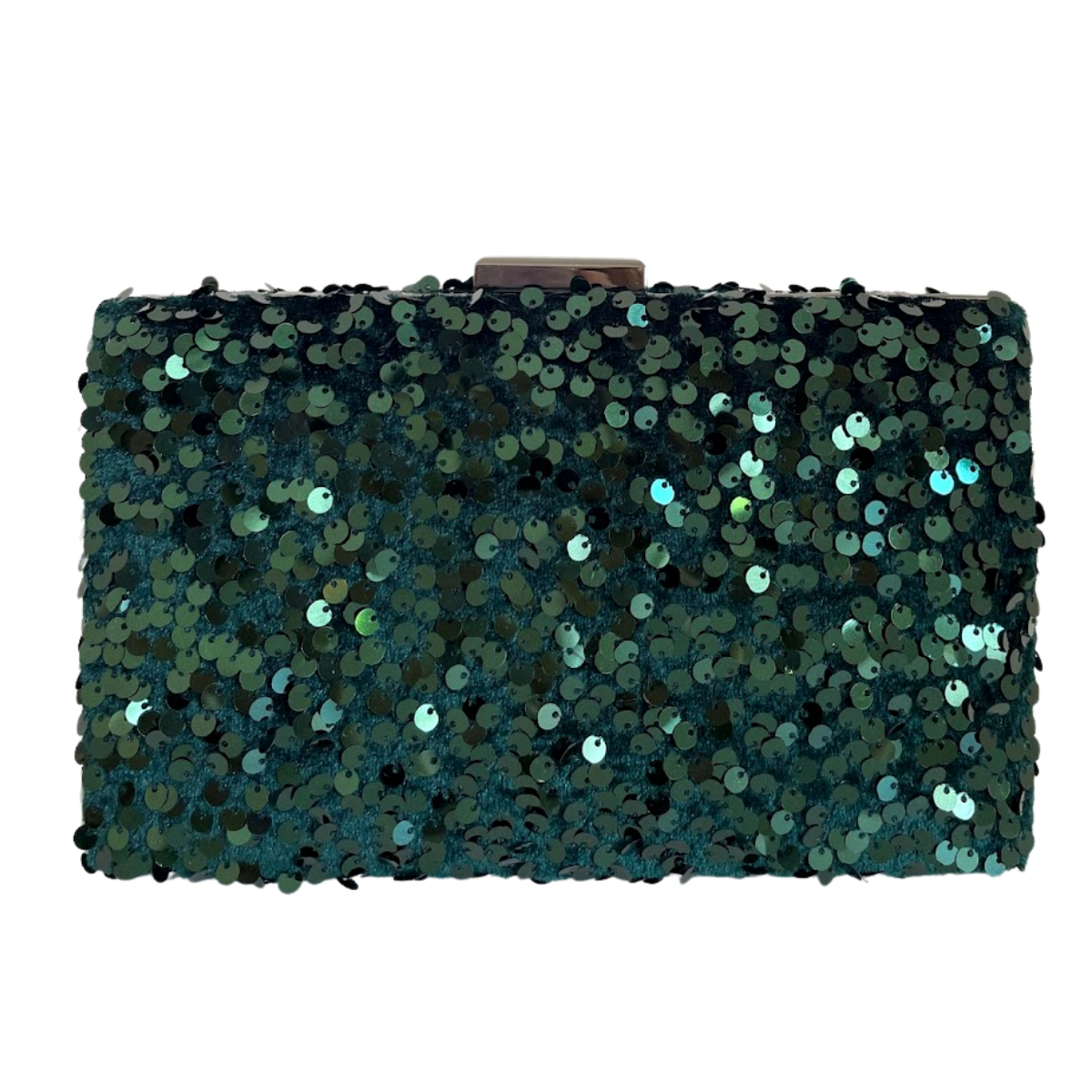 Bolsa de Festa Clutch Lantejoulas Verde Escuro