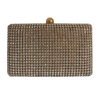 Bolsa de Festa Clutch Strass Translúcido Dourada - ReUse