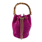 Bolsa Festa Clutch Pouch Pedraria Rosa Pink