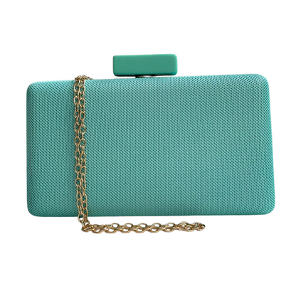 Bolsa de Festa Clutch Tecido Verde Tiffany