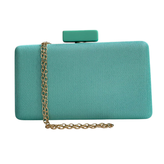 Bolsa de Festa Clutch Tecido Verde Tiffany