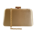 Bolsa Festa Clutch Tecido Acetinado Dourada - ReUse