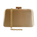 Bolsa Festa Clutch Tecido Acetinado Dourada - ReUse