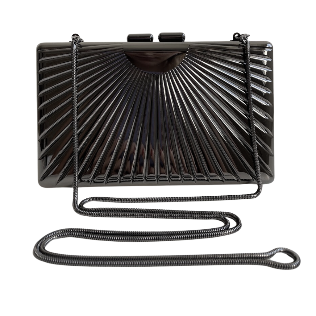 Bolsa de Festa Clutch Grafite Metalizada - ReUse