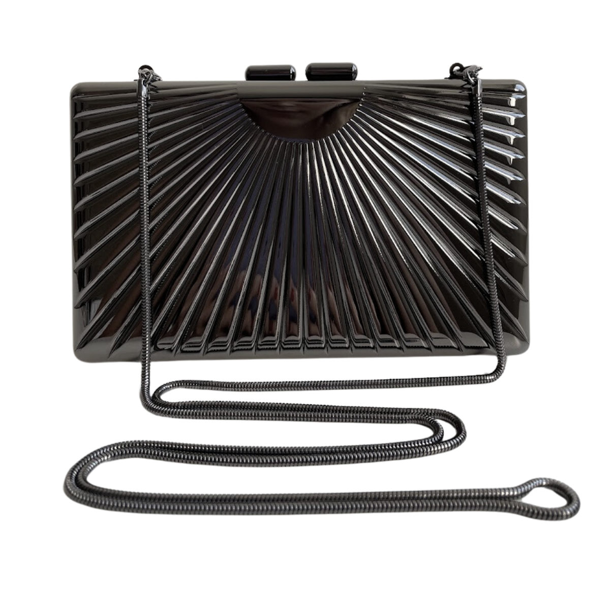 Bolsa de Festa Clutch Grafite Metalizada - ReUse