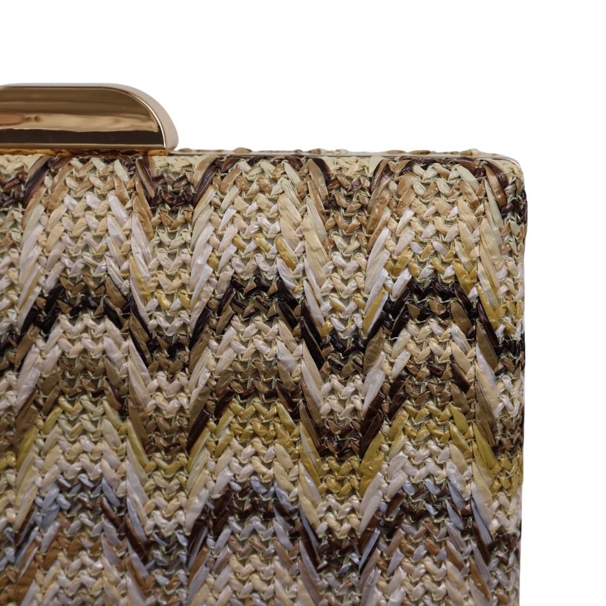 Bolsa de Festa Clutch Palha Bege Marrom