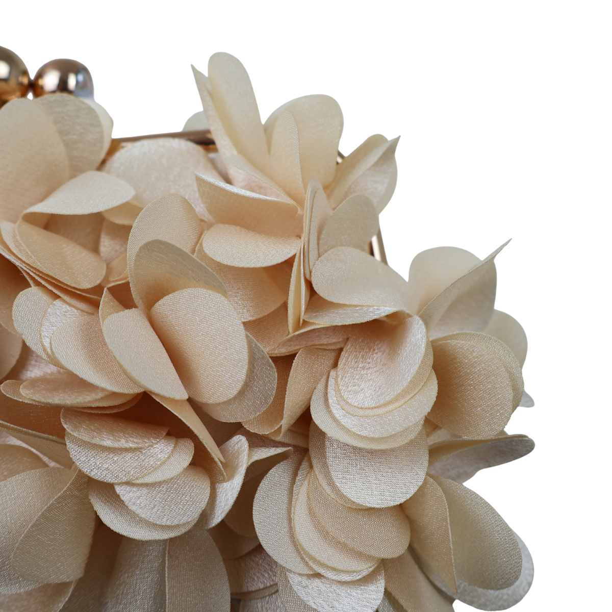 Bolsa Festa Clutch Flores Bege