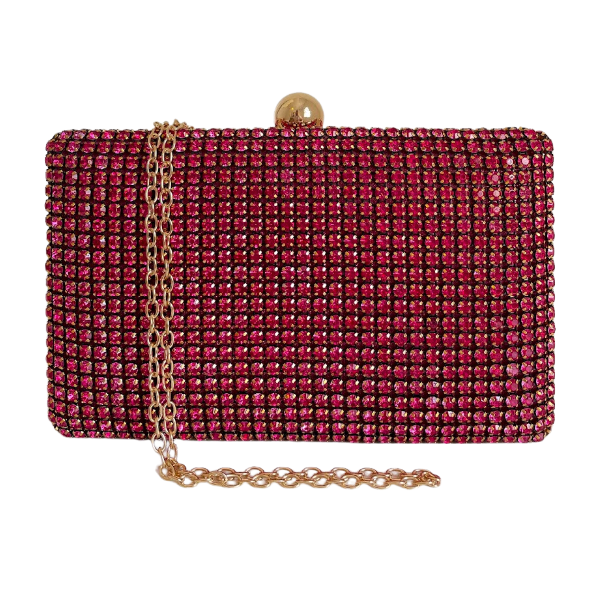 Bolsa de Festa Clutch Strass Rosa