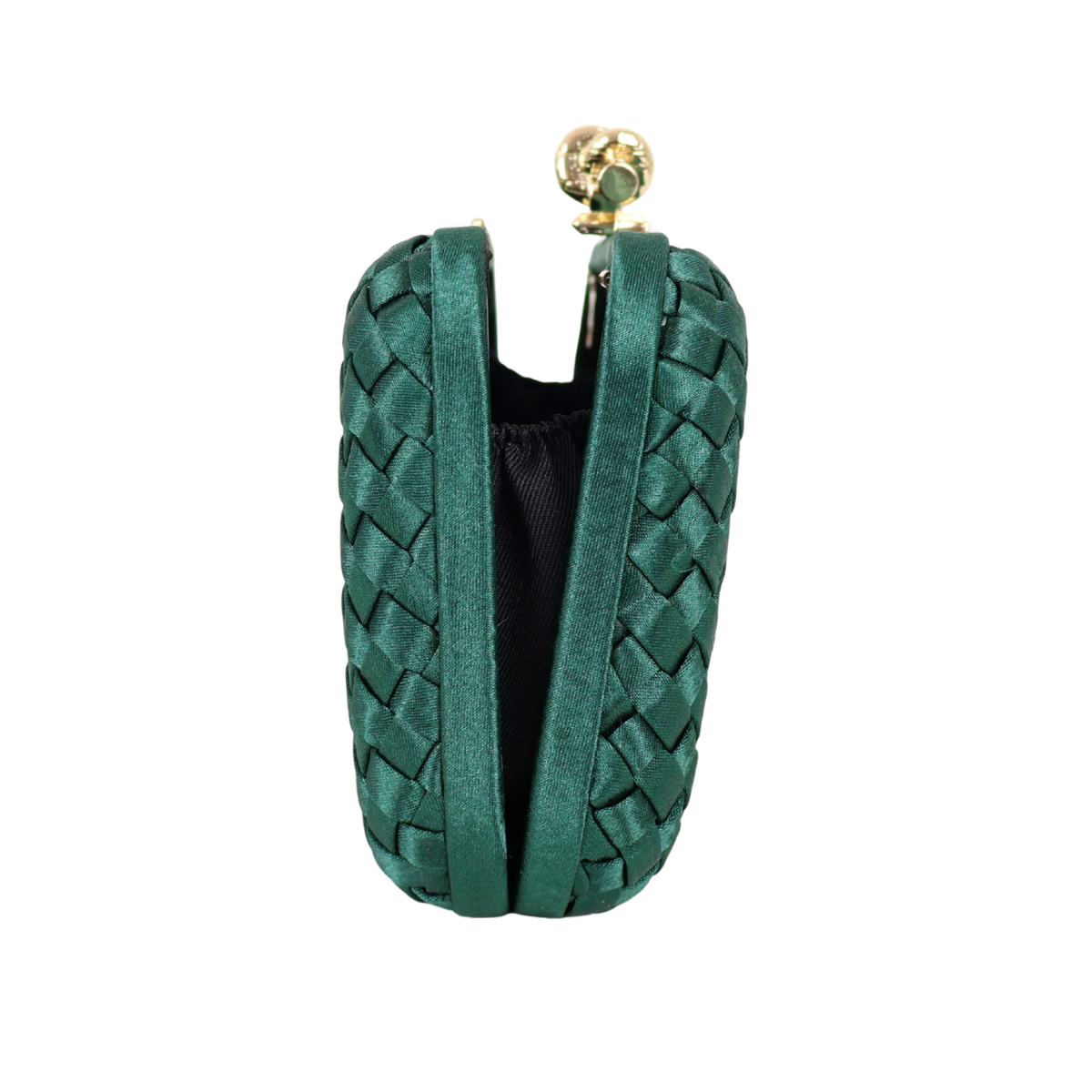 Clutch Tressê Cetim Inspired Média Verde Escuro