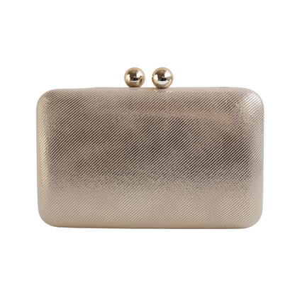 Bolsa de Festa Clutch Vinil Dourada
