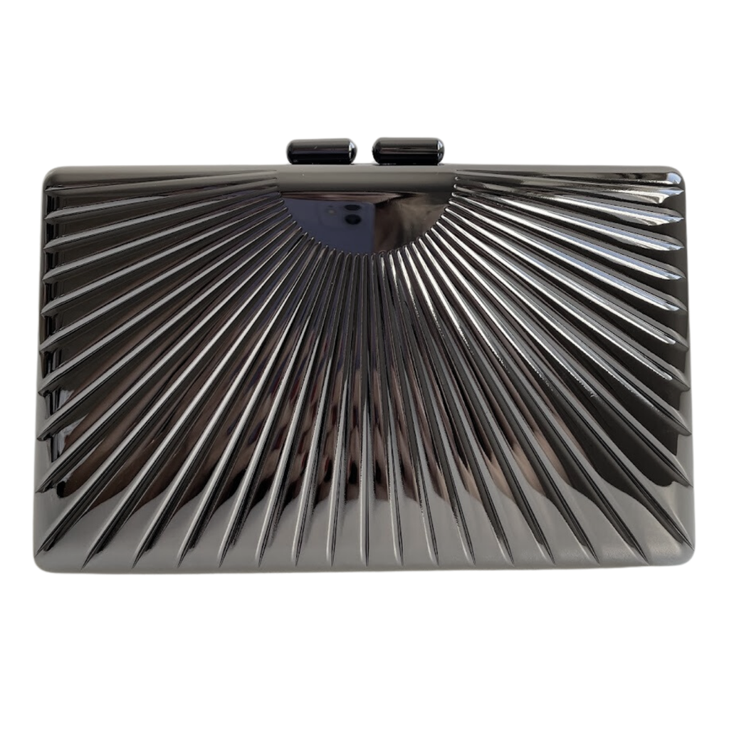 Bolsa de Festa Clutch Grafite Metalizada - ReUse