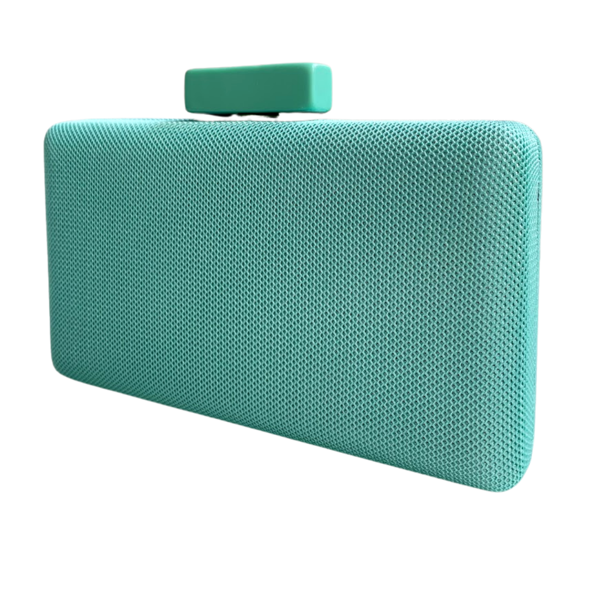 Bolsa de Festa Clutch Tecido Verde Tiffany