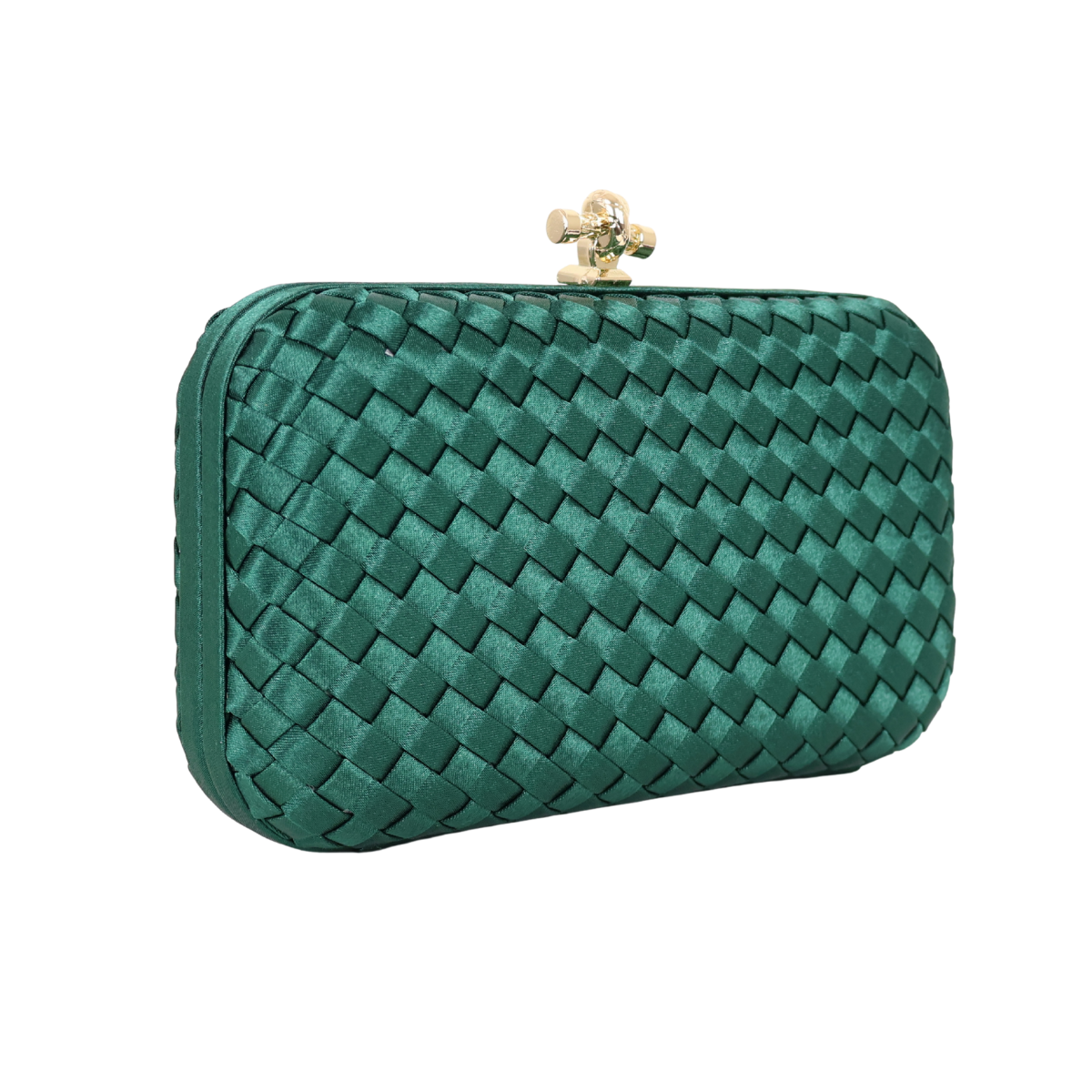 Clutch Tressê Cetim Inspired Média Verde Escuro
