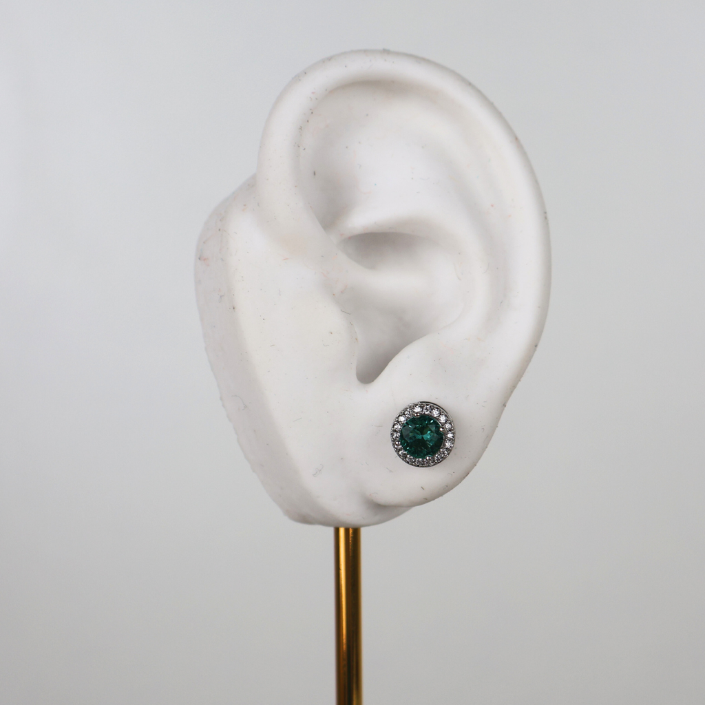 Kit Colar e Brinco - Cristal Multicor - Prateado