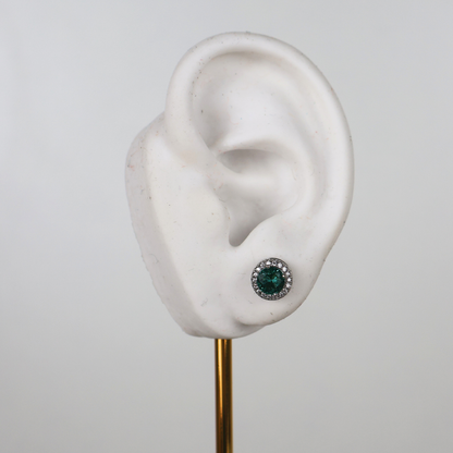 Kit Colar e Brinco - Cristal Multicor - Prateado