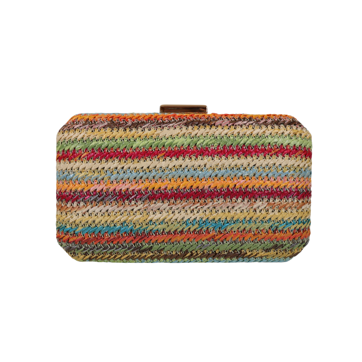 Bolsa de Festa Clutch Palha Colorida