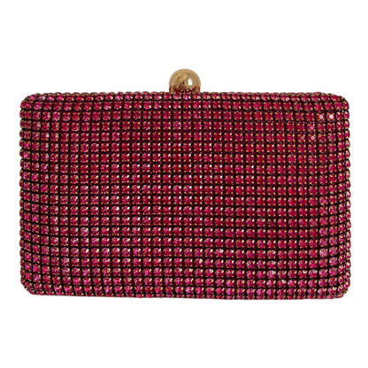 Bolsa de Festa Clutch Strass Rosa